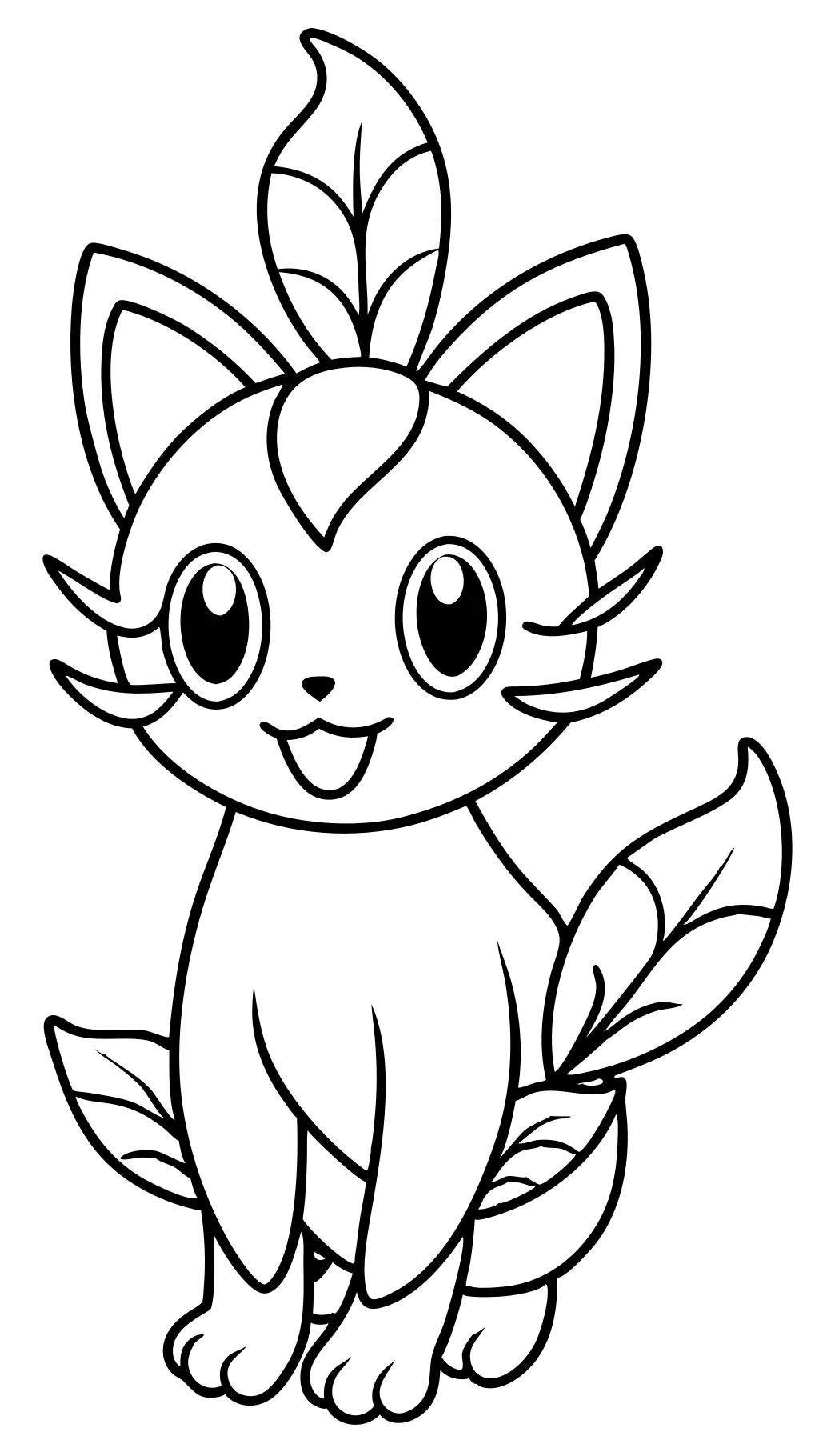 sprigatito coloring page